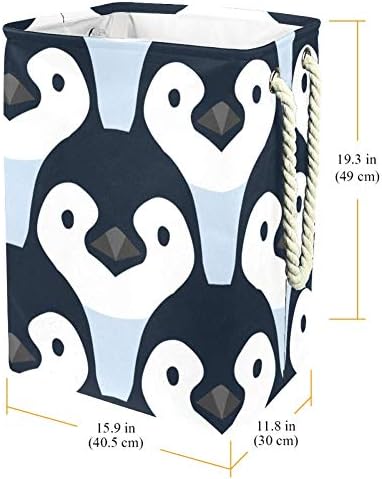 Inhomer Aranyos Pingvin Babák 300D Oxford PVC, Vízálló Szennyestartót Nagy Kosárban a Takaró Ruházat, Játékok Hálószoba