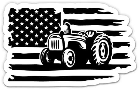 Az amerikai mezőgazdasági Termelő Traktor, Matricák - 2 Csomag 3 Matricák - Vízhatlan Pvc Autó, Telefon, Víz, Üveg,
