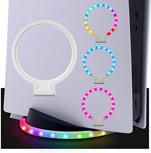 NANANINO PS5 LED Lámpa Állvány, PS5 Bázis, LED Lámpa, RGB PS5 LED Lámpa, RGB LED Assecories Állni PS5 Konzol (Lemez