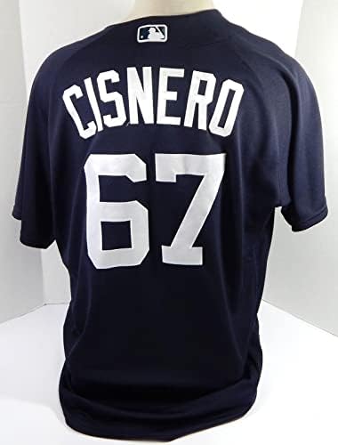 2020 Detroit Tigers Jos� Cisnero 67 Játék Kiadott Pos Használt Haditengerészet Jersey ST 5 - Játék Használt MLB Mezek