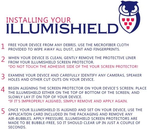 iLLumiShield képernyővédő fólia Kompatibilis LG G-Pad 7.0 (3 Csomag) Tiszta HD Pajzs Anti-Buborék, valamint Anti-Ujjlenyomat
