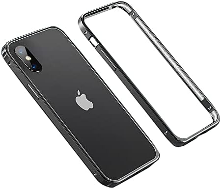Fém Váz, Fekete iPhone Xs Luxus Alumínium Ötvözet Lökhárító iPhone X XS Max Kemény Borító Apple X XS Max Védelem Esetben