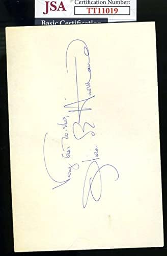 Olivia De Havilland SZÖVETSÉG Coa Aláírt 3x5 Index Kártya Autogramot